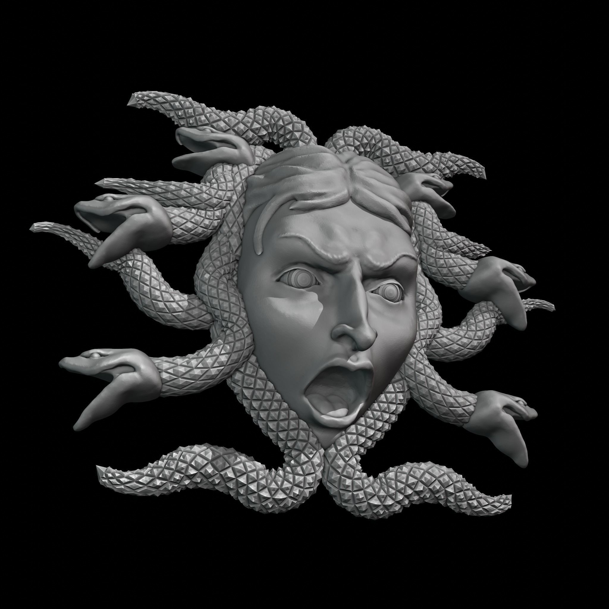 Medusa Gorgon decor 3D print model_1