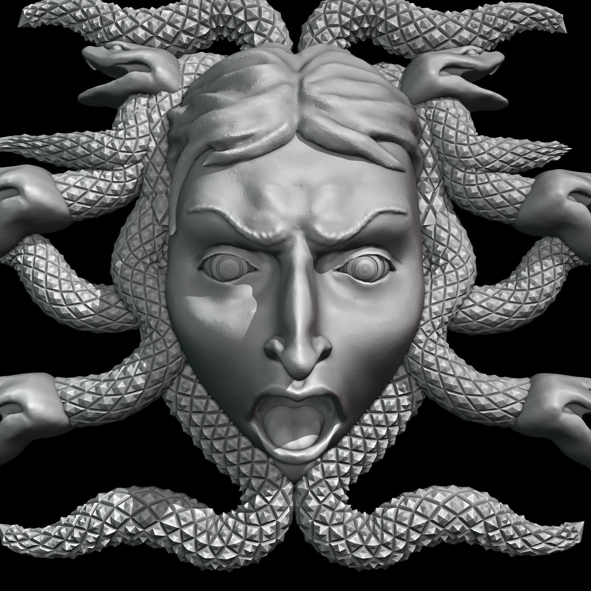 Medusa Gorgon decor 3D print model_7