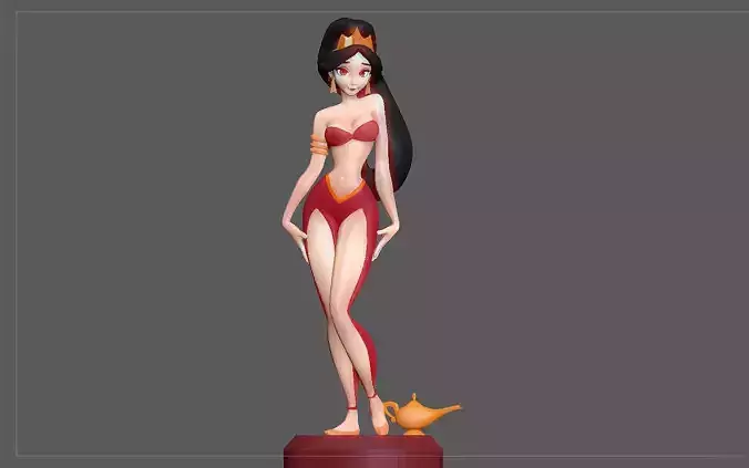JASMINE PRINCESS STATUE ALADDIN DISNEY CHARACTER GIRL ANIME 3D print model