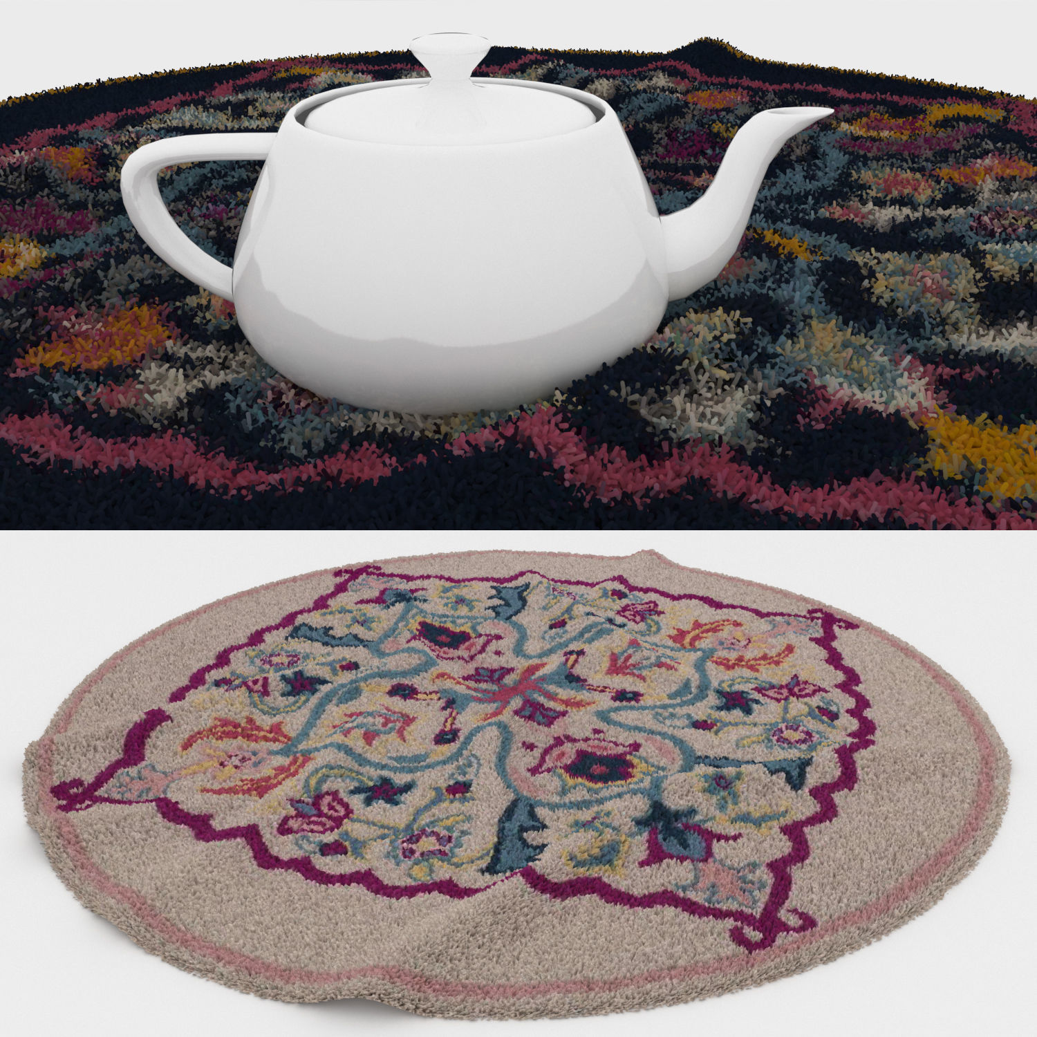 Round Rug Set 32 3D model_2