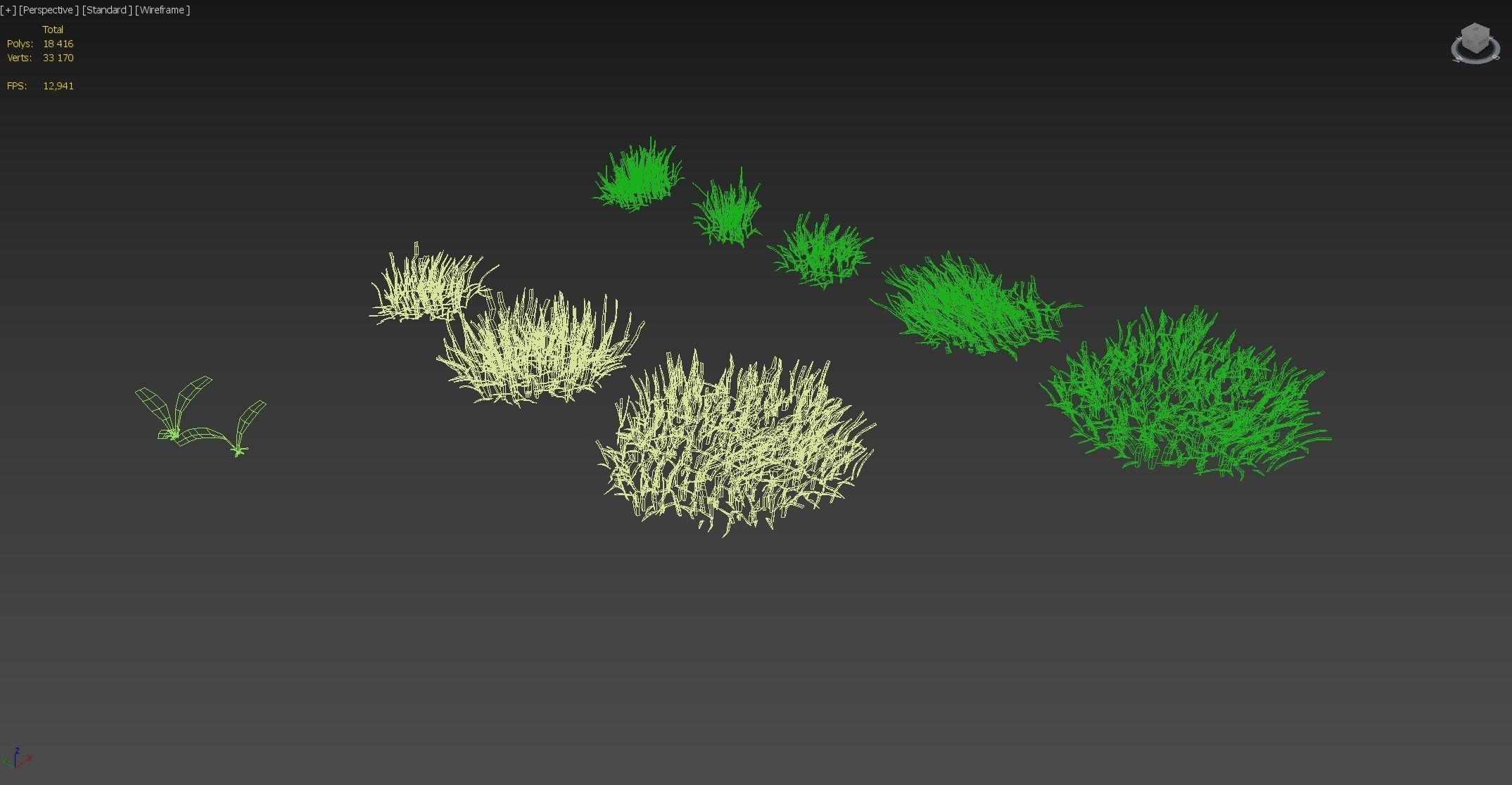 Lawn grass 3D model_3