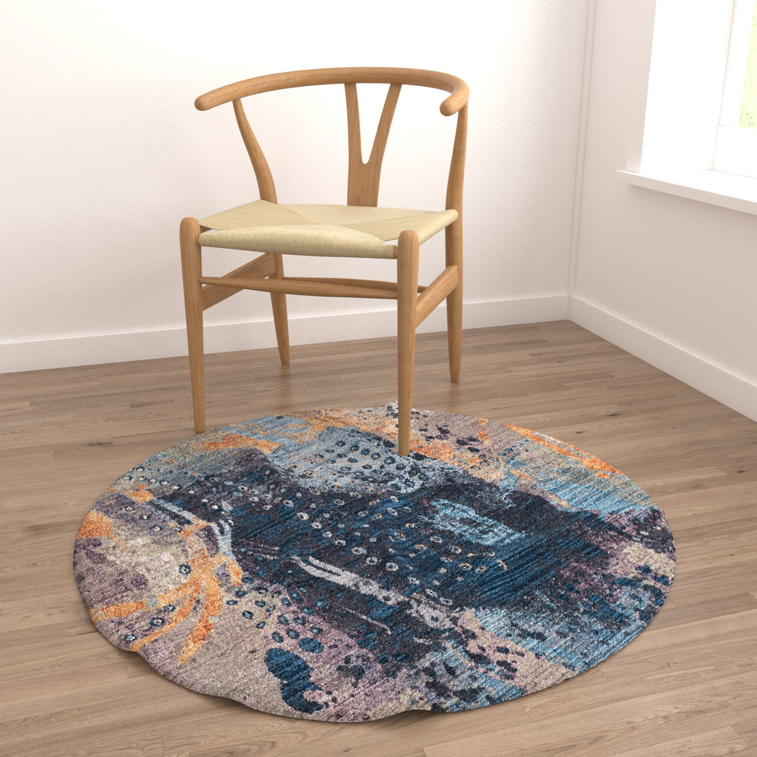 Round Rug Set 34 3D model_3