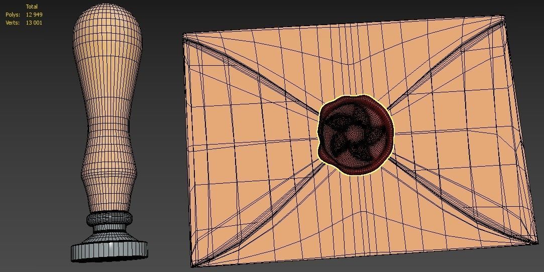 The Stamp wooden 3D model_4