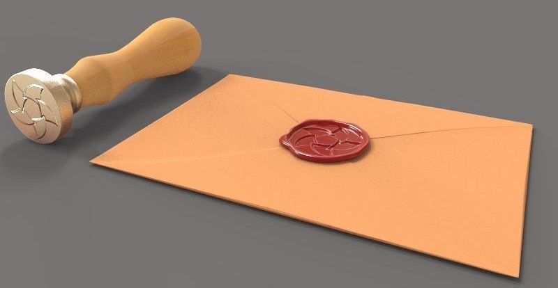 The Stamp wooden 3D model_3