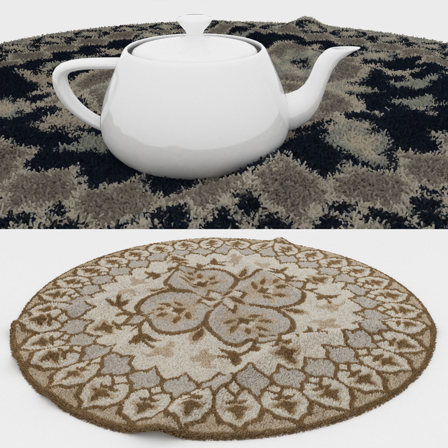 Round Rug Set 35 3D model_2