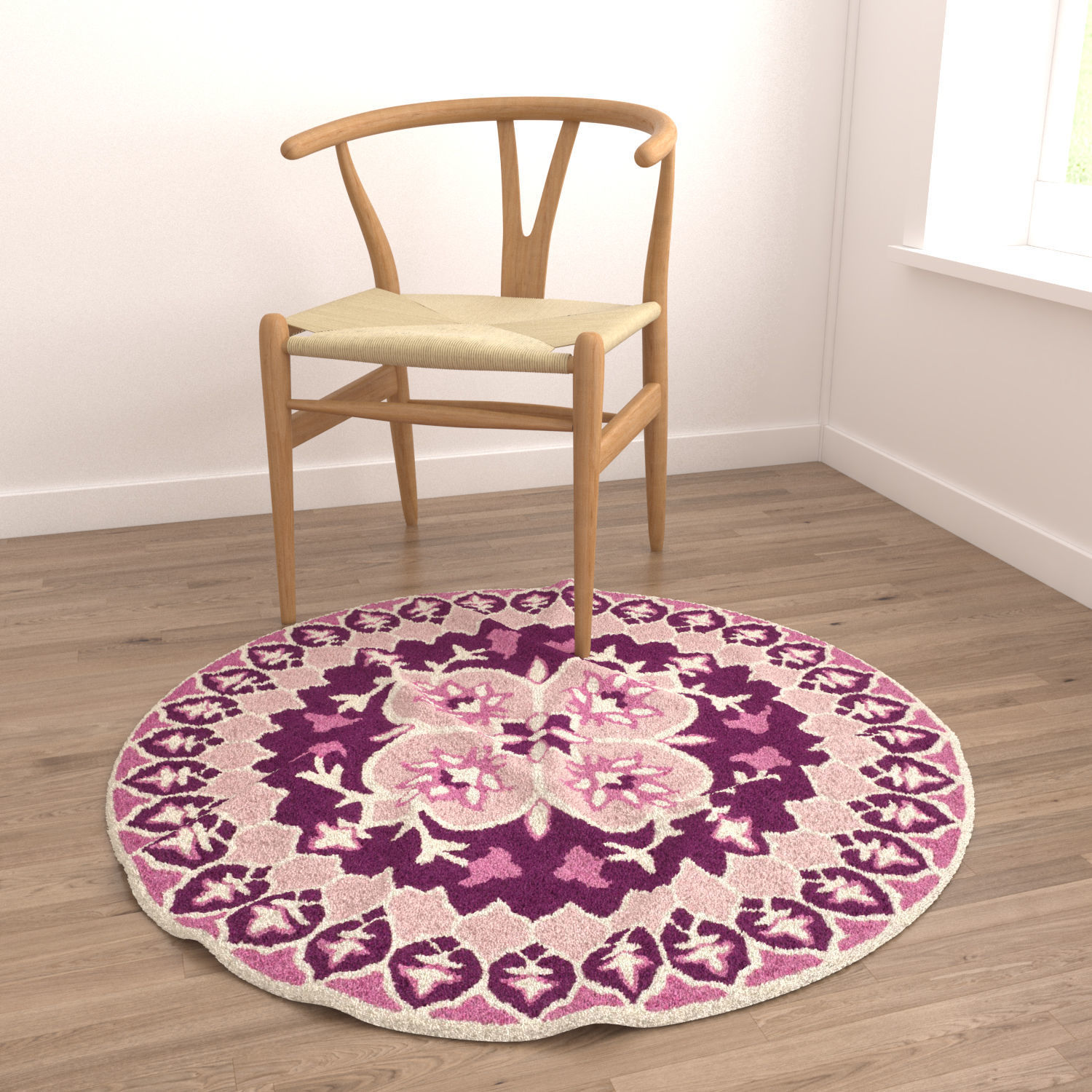 Round Rug Set 35 3D model_3