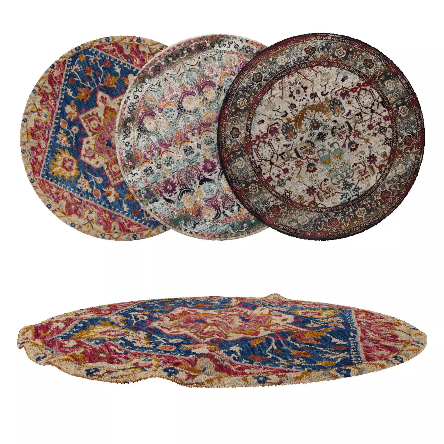Round Rug Set 36 3D model_0