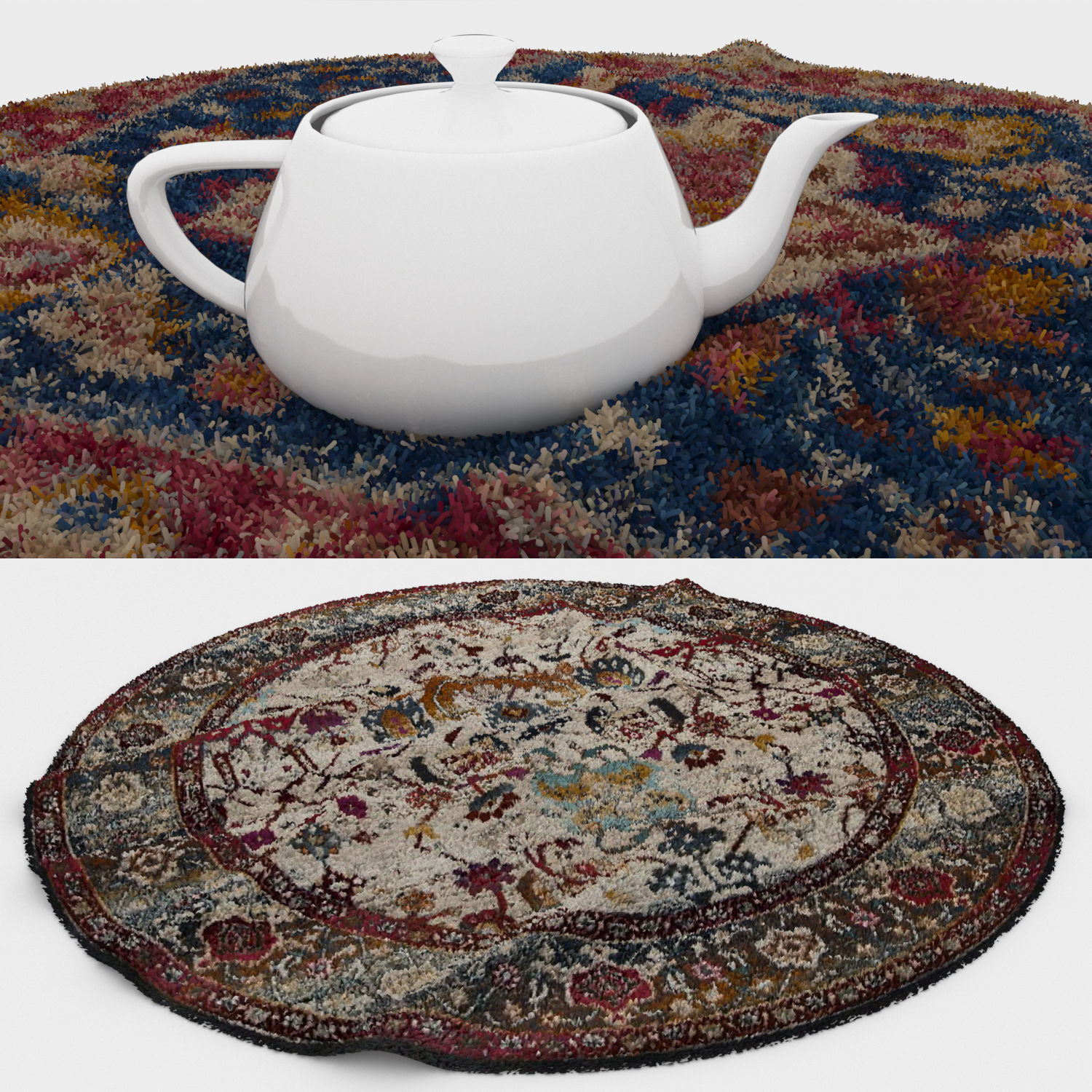 Round Rug Set 36 3D model_2