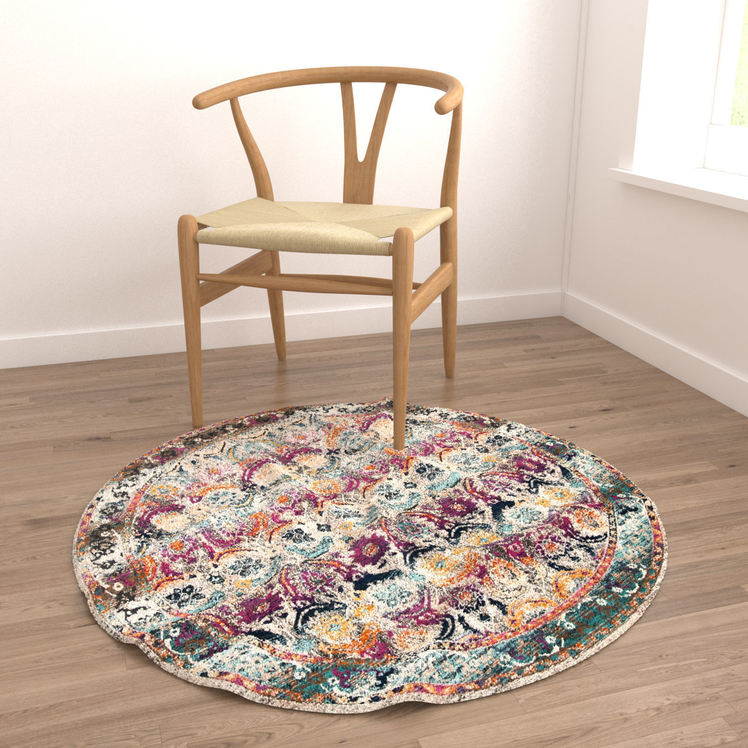 Round Rug Set 36 3D model_3