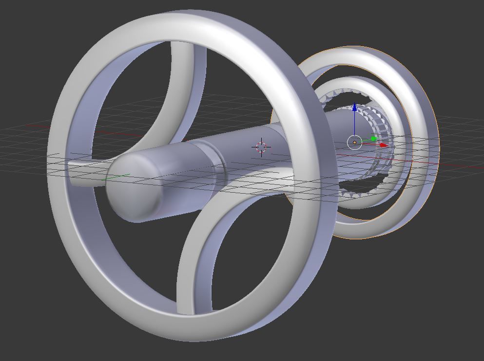 SPACESHIP futuristic wheel in sky Low-poly 3D model_4