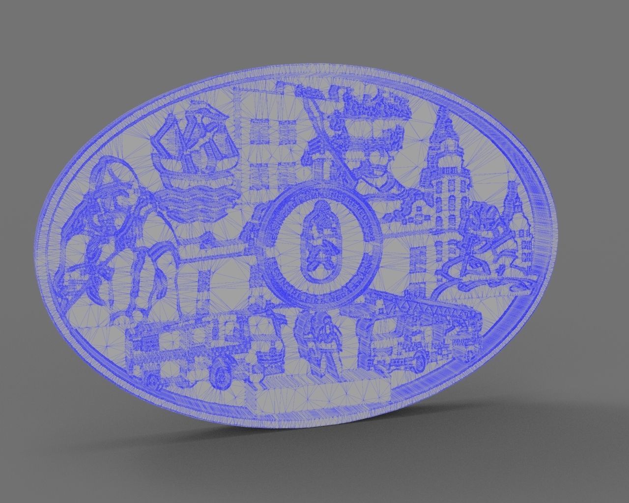 3D Fireman Buckle for belt 3D print model_7