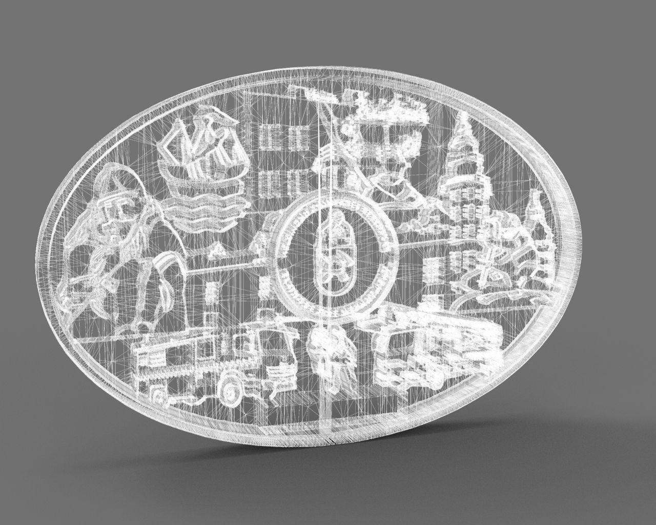 3D Fireman Buckle for belt 3D print model_6