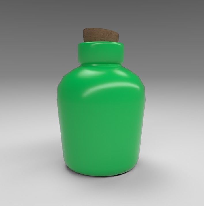 Stylized Alchemists Bookshelf Low-poly 3D model_34