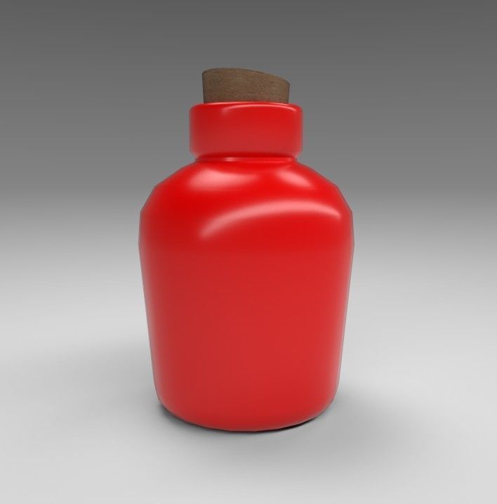 Stylized Alchemists Bookshelf Low-poly 3D model_45