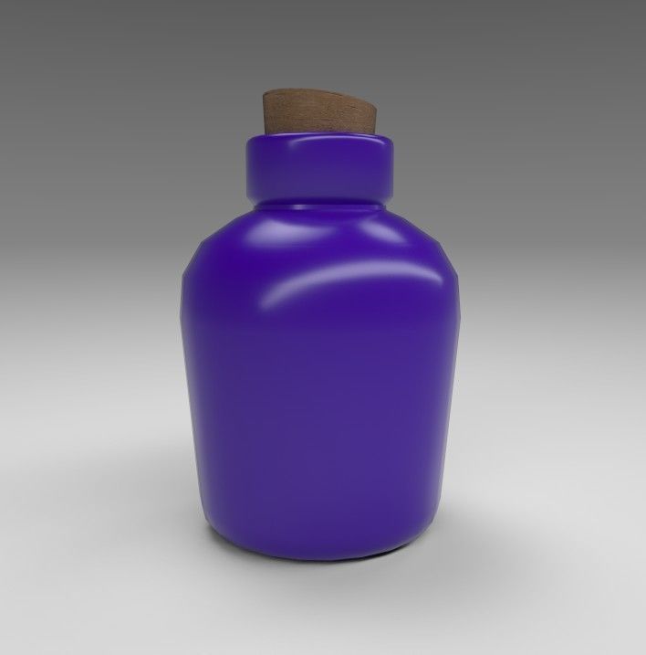 Stylized Alchemists Bookshelf Low-poly 3D model_16