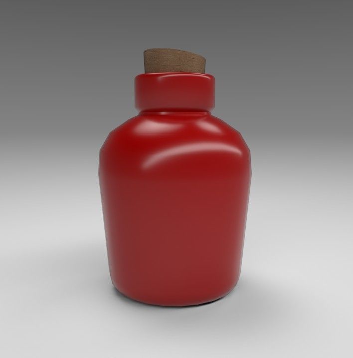 Stylized Alchemists Bookshelf Low-poly 3D model_46