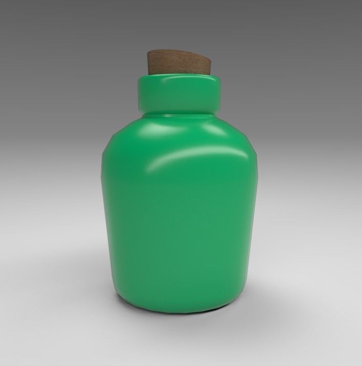 Stylized Alchemists Bookshelf Low-poly 3D model_23