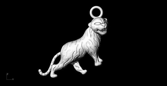 Tiger Pendant 3D print model