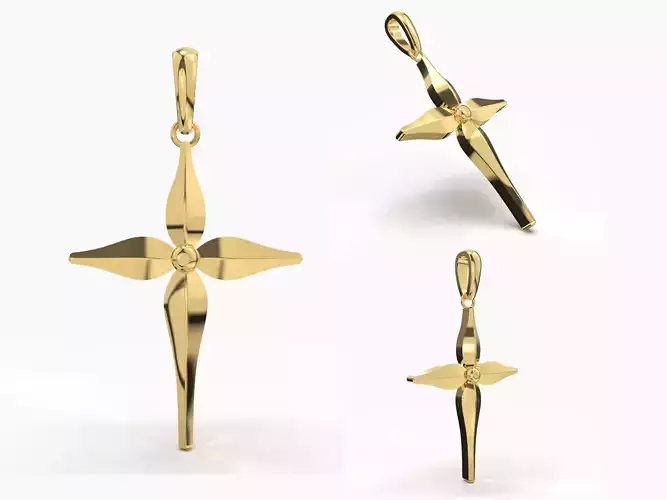 JESUS CROSS GOLD PENDANT