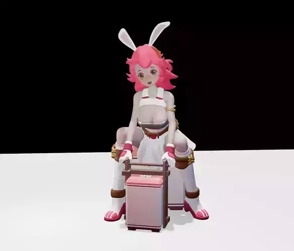 Fantasy World Food Delivery Service Bunny Girl 3D print model