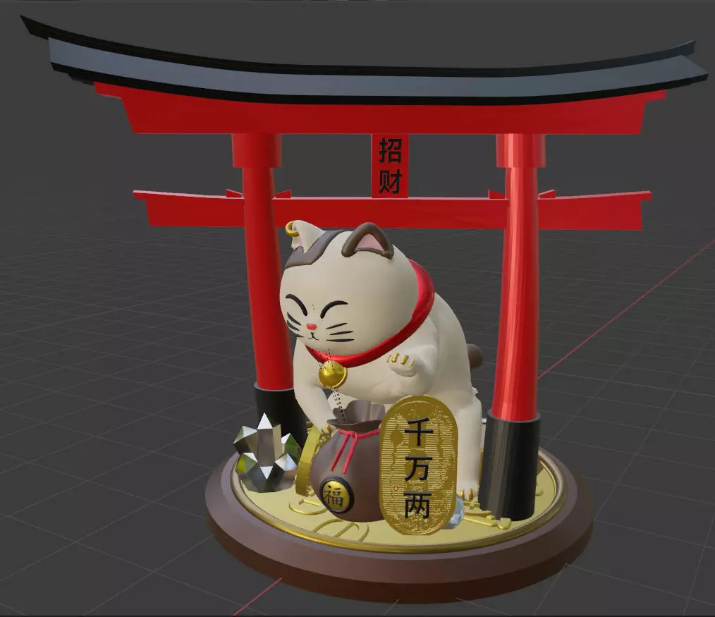 Fortune Cat 2020 3D print model