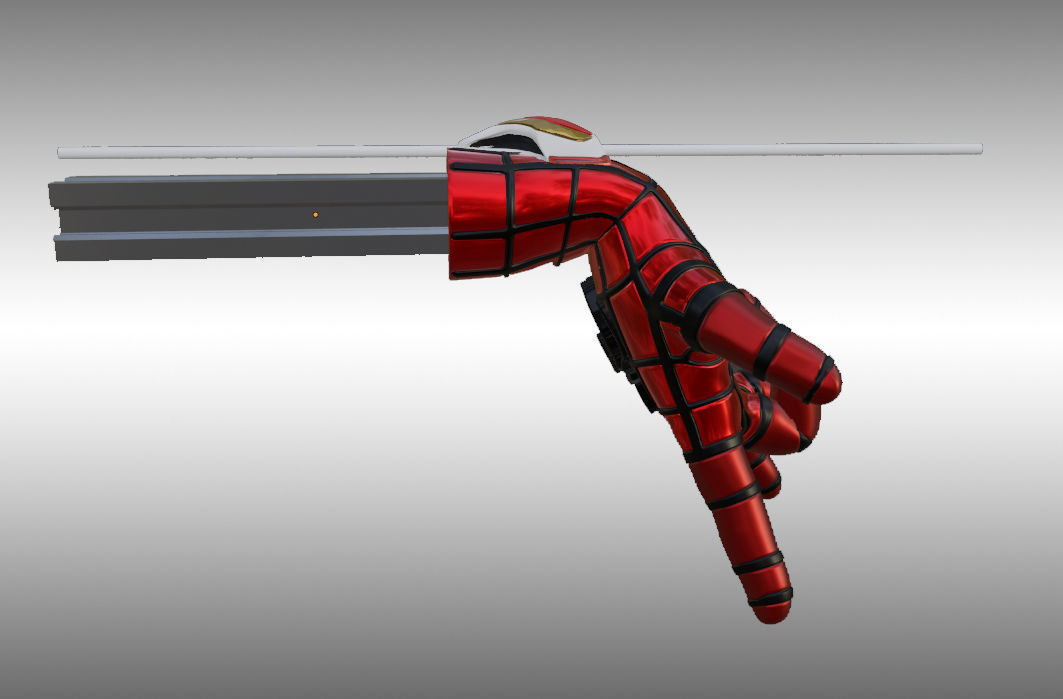 Creality Ender 3 Spiderman Web Shooter Hand Filament Guide 3D print model_3