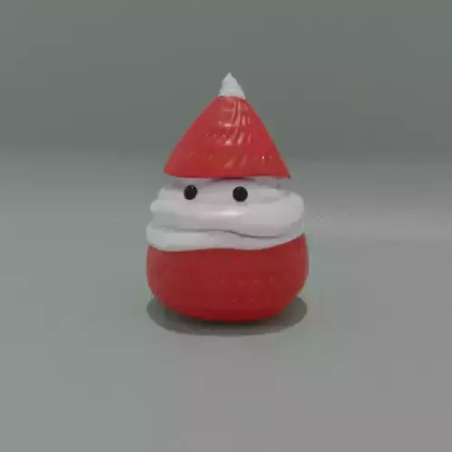 X-Mas Strawberry Santa Claus Ornament 3D print model