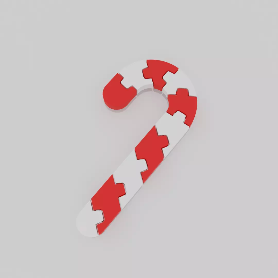 Flexi Candy Cane Christmas Gift 3D print model_0