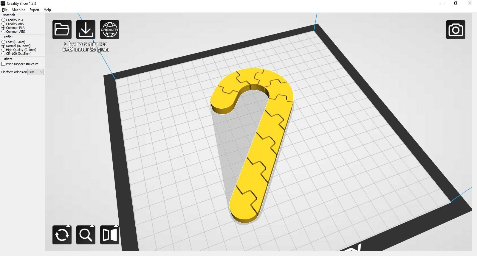 Flexi Candy Cane Christmas Gift 3D print model_2