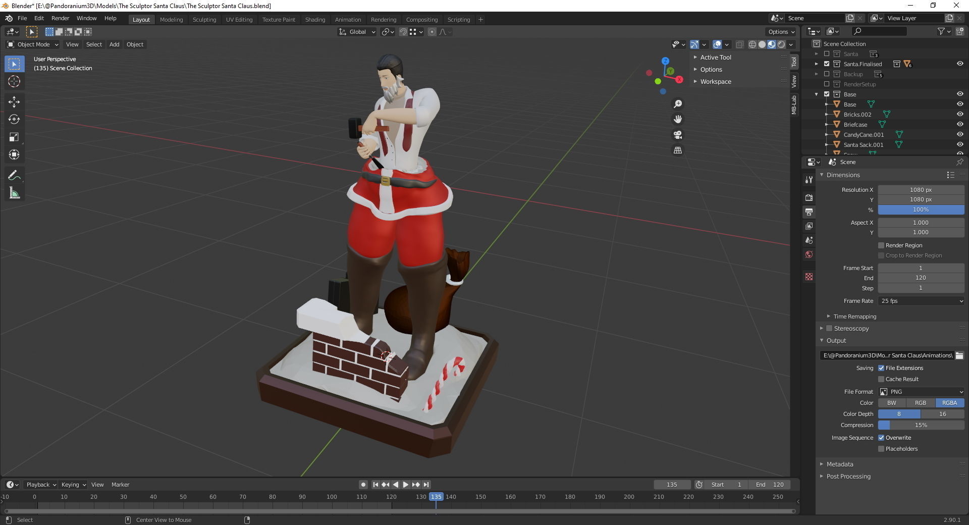 The Sculptor - Santa vs Daddy 3D print model_3