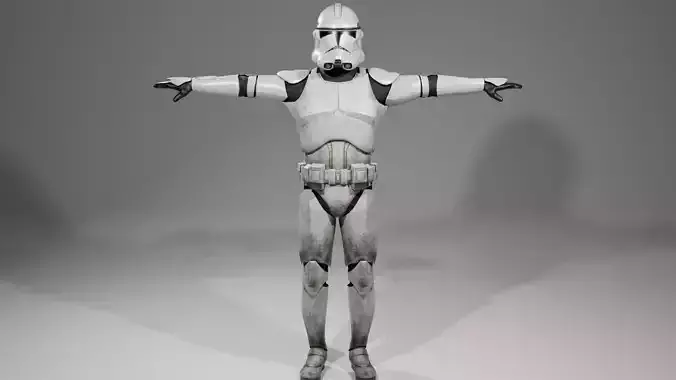 Phase 2 Clone trooper fully rigged 