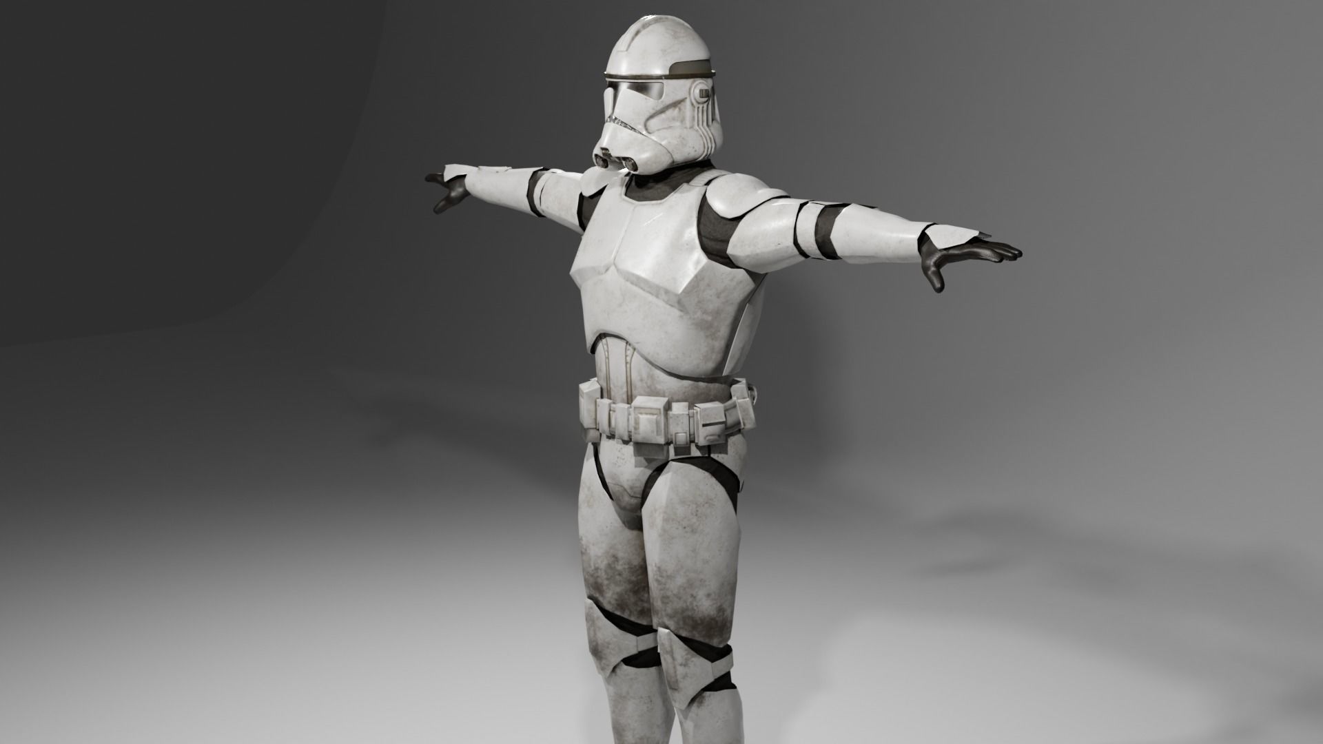Phase 2 Clone trooper fully rigged  3D print model_1