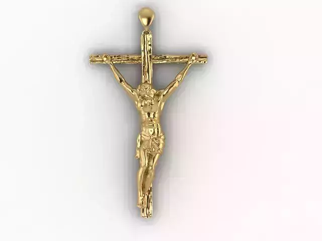 Cross jesus on gold crucifix