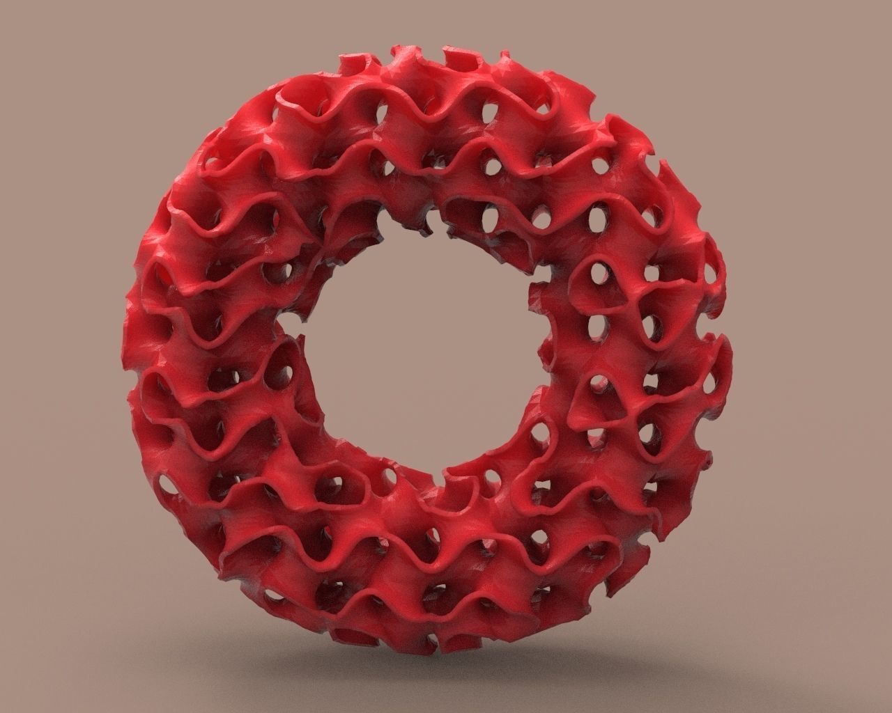 gyroid tube complex geometry 3D print model_5
