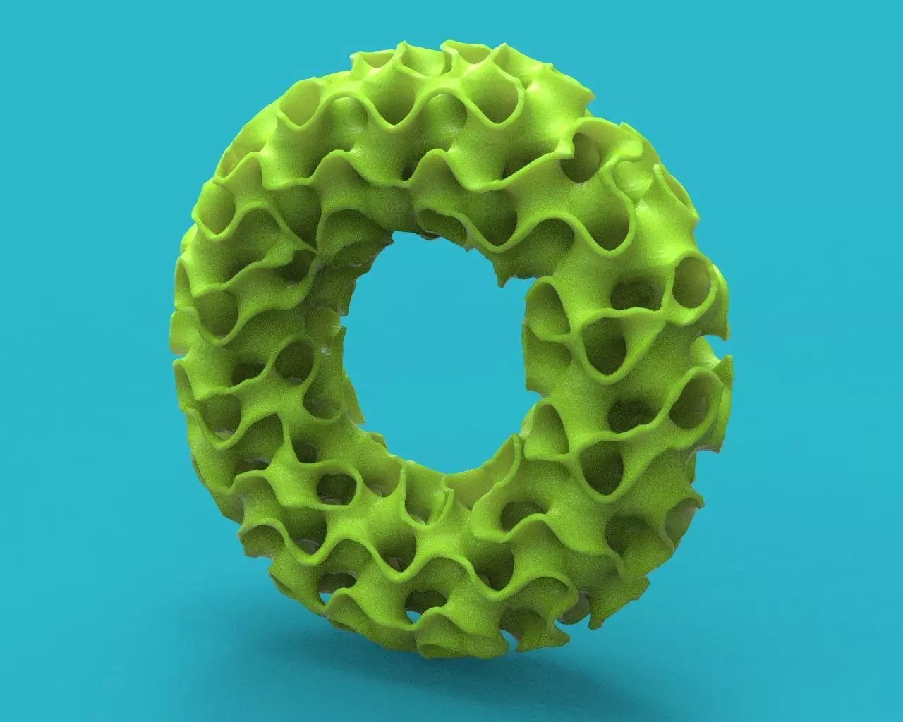 gyroid tube complex geometry 3D print model_0