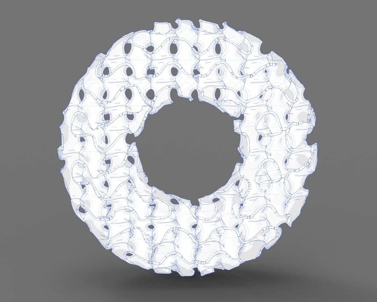 gyroid tube complex geometry 3D print model_3
