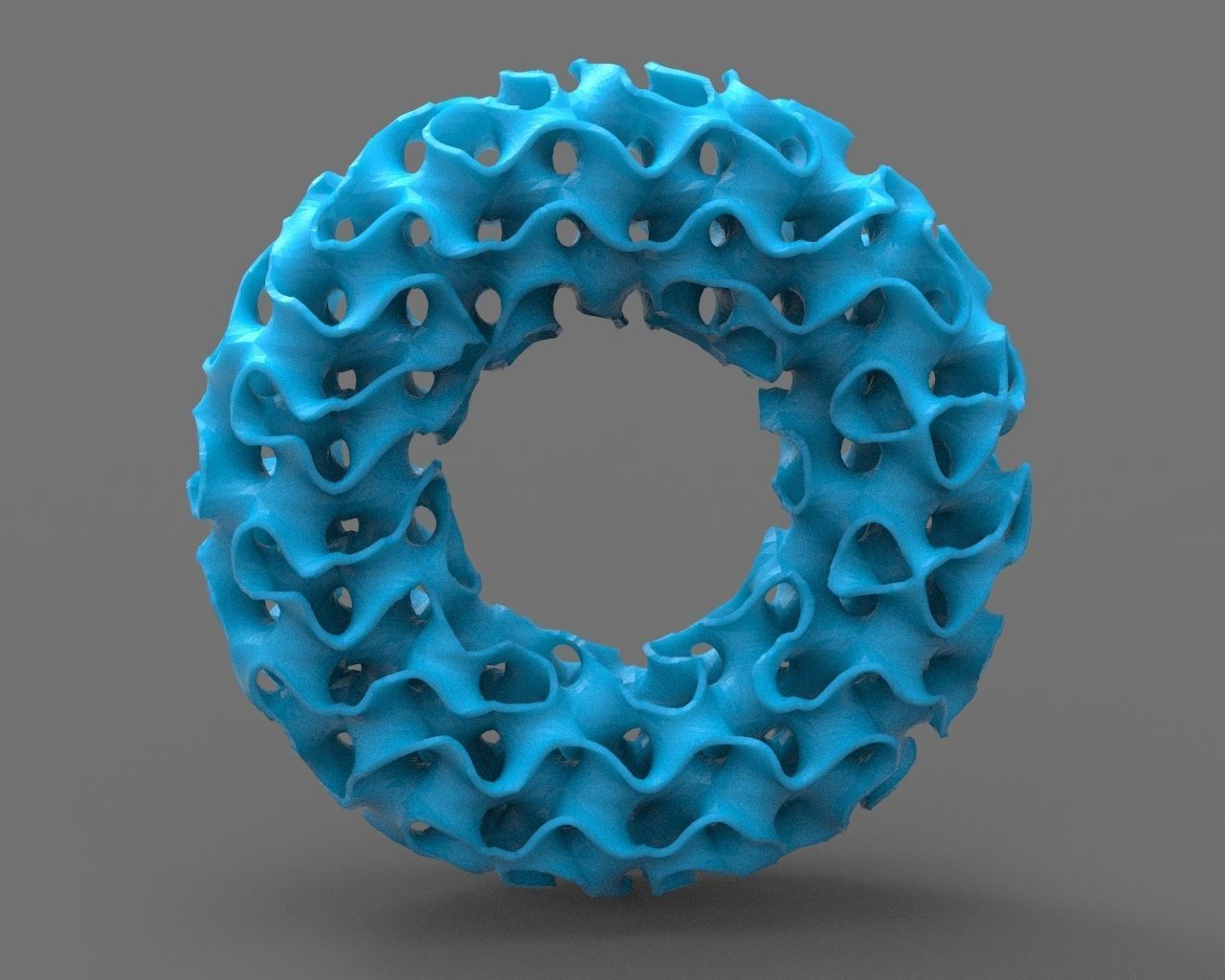 gyroid tube complex geometry 3D print model_4