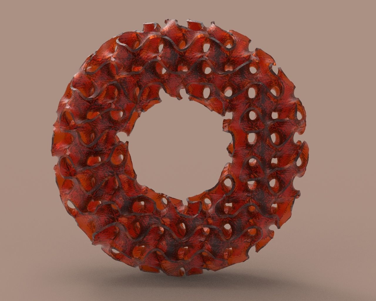 gyroid tube complex geometry 3D print model_6