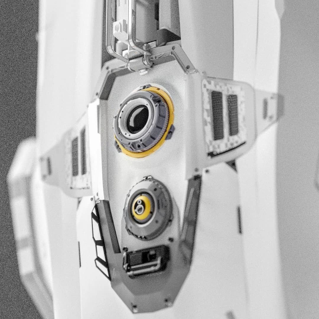 Automaton futuristic robot 3D model_4