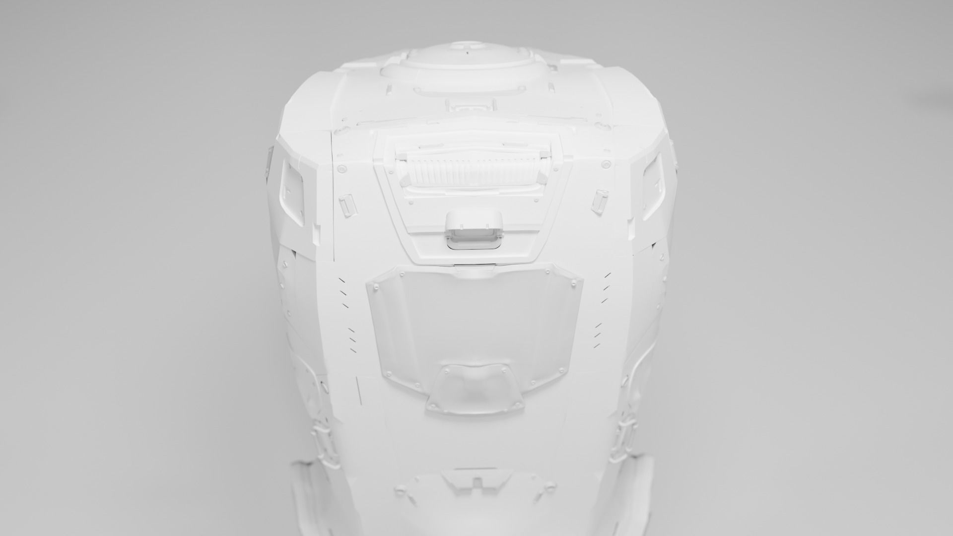 Automaton futuristic robot 3D model_9