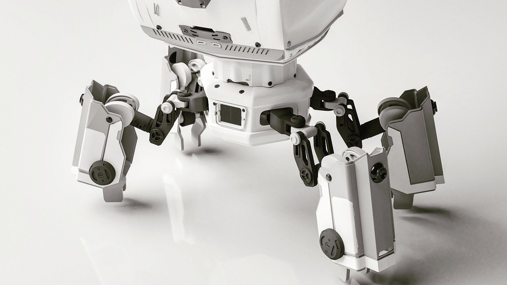 Automaton futuristic robot 3D model_1