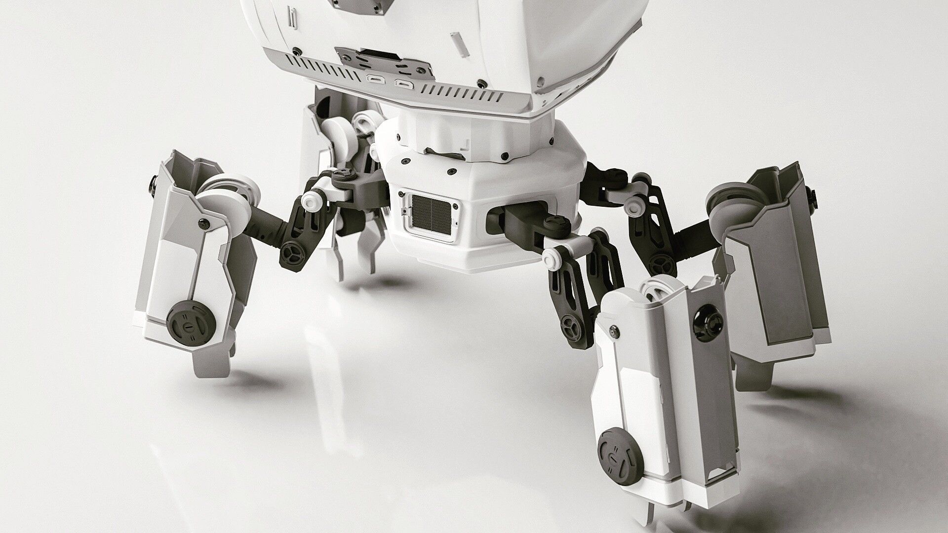 Automaton futuristic robot 3D model_8