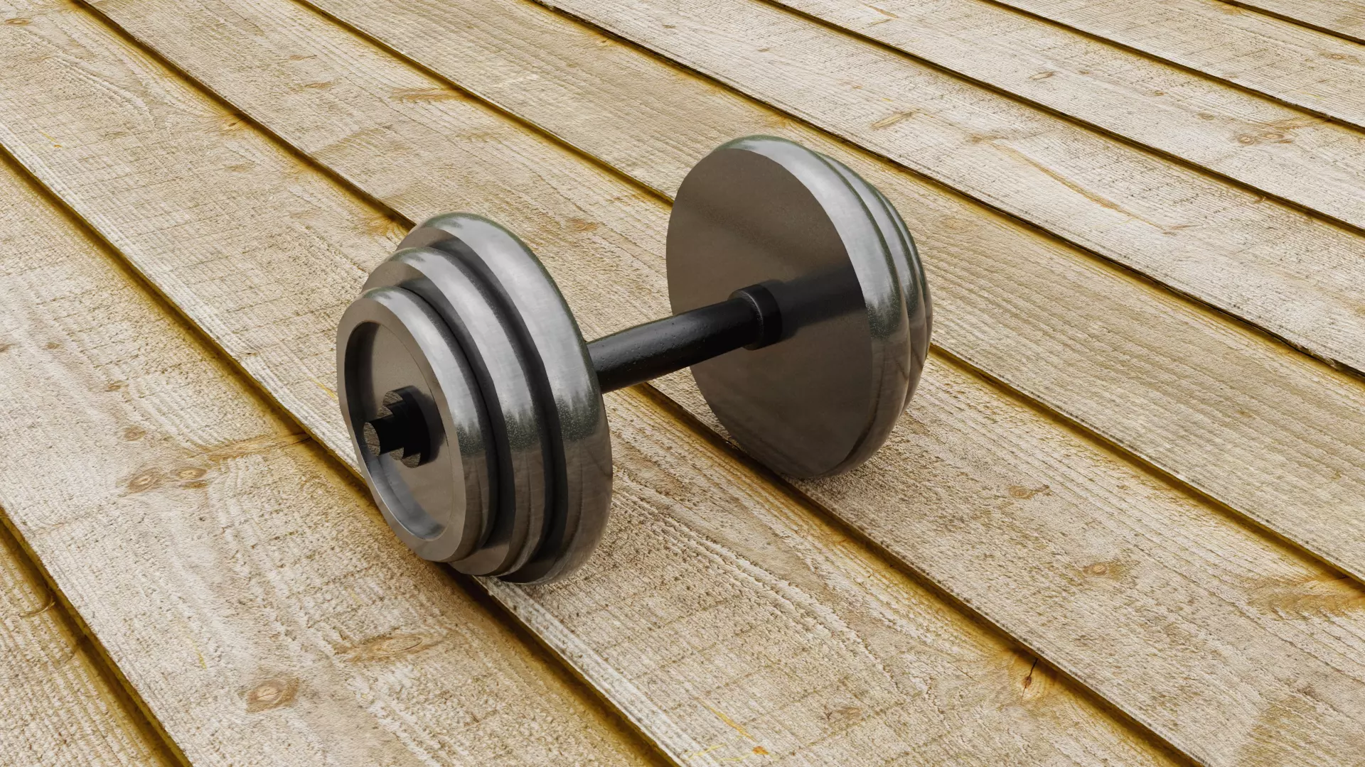 Dumbbell pair of dumbbells 3D model_0