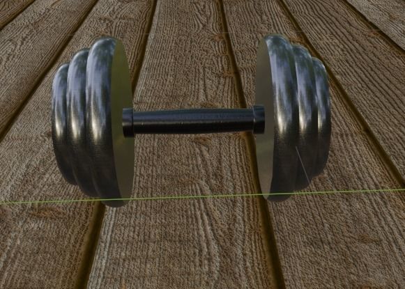 Dumbbell pair of dumbbells 3D model_1