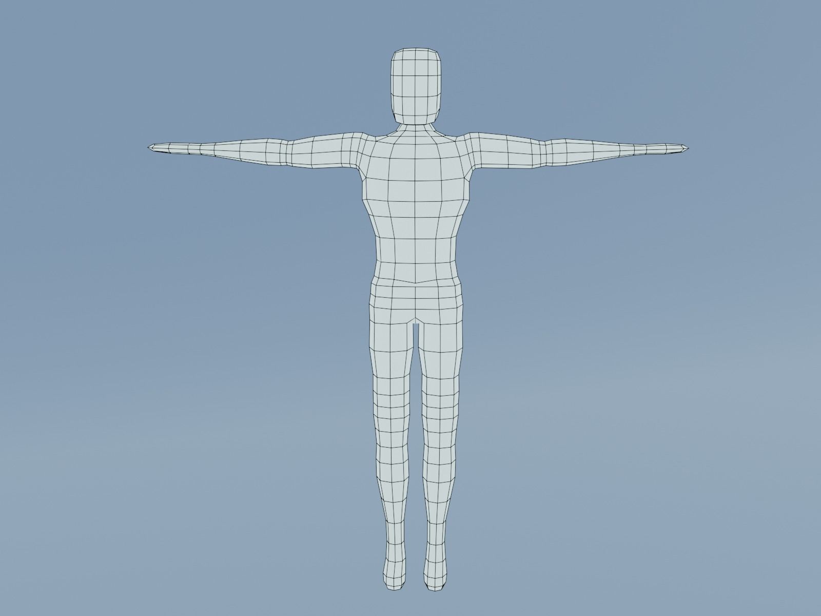 Human mannequin Low-poly 3D model_5