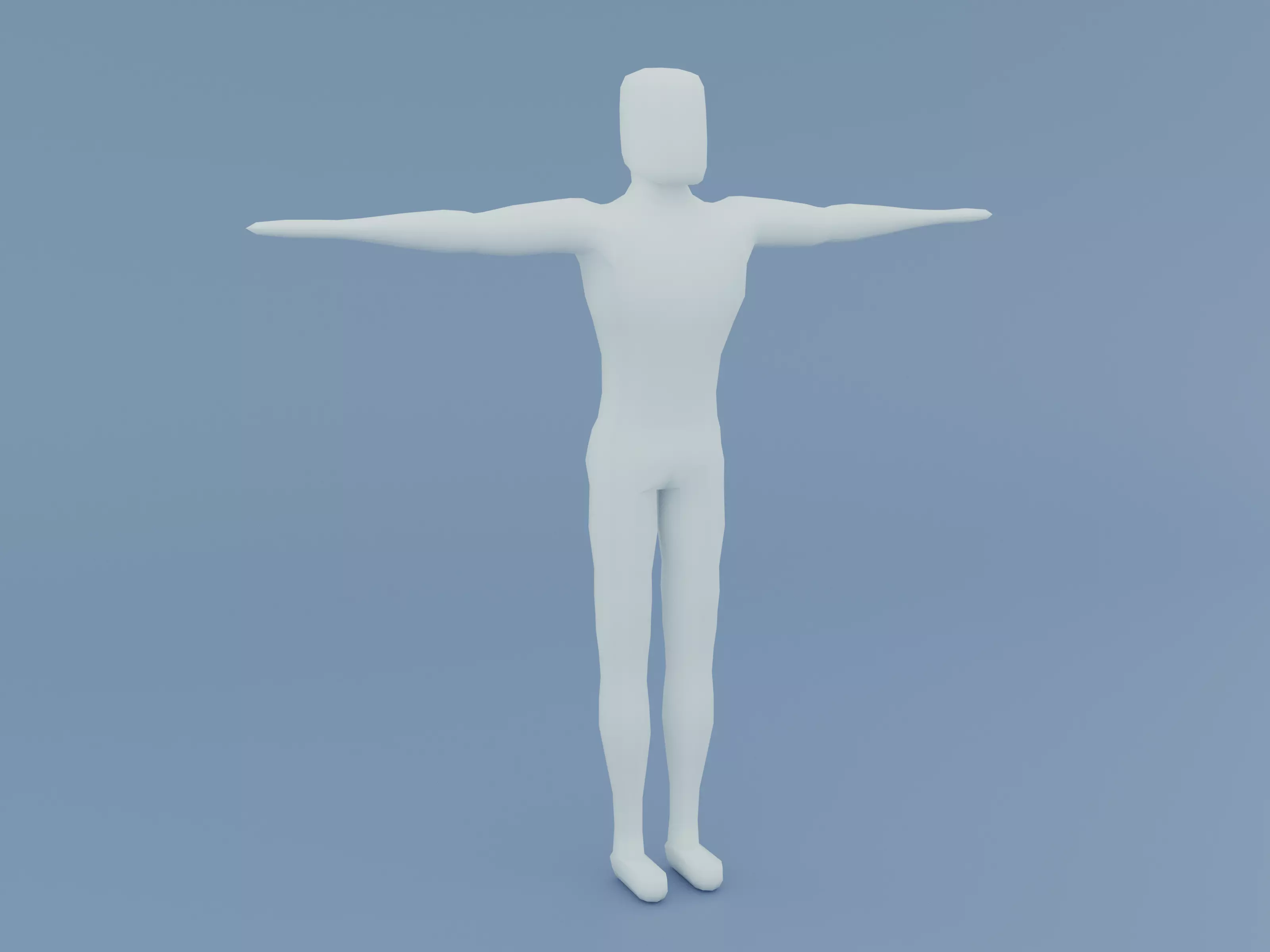 Human mannequin Low-poly 3D model_0