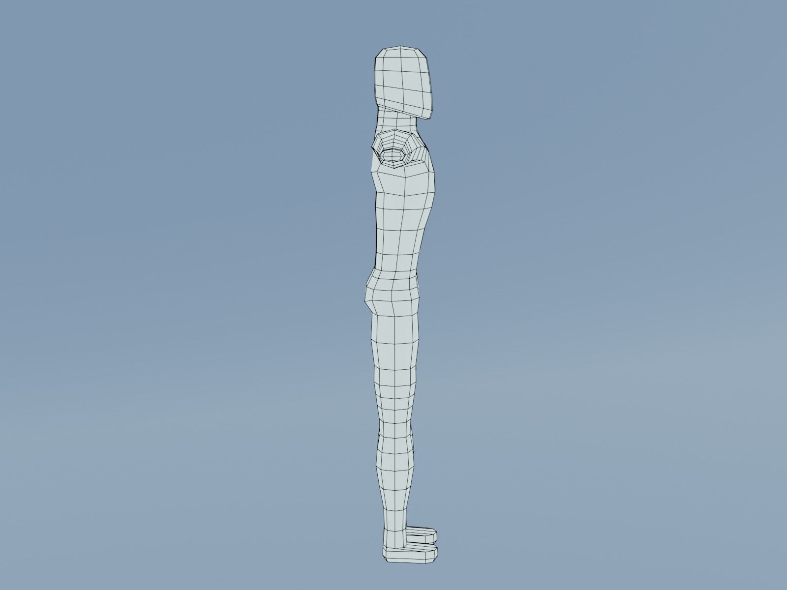 Human mannequin Low-poly 3D model_2