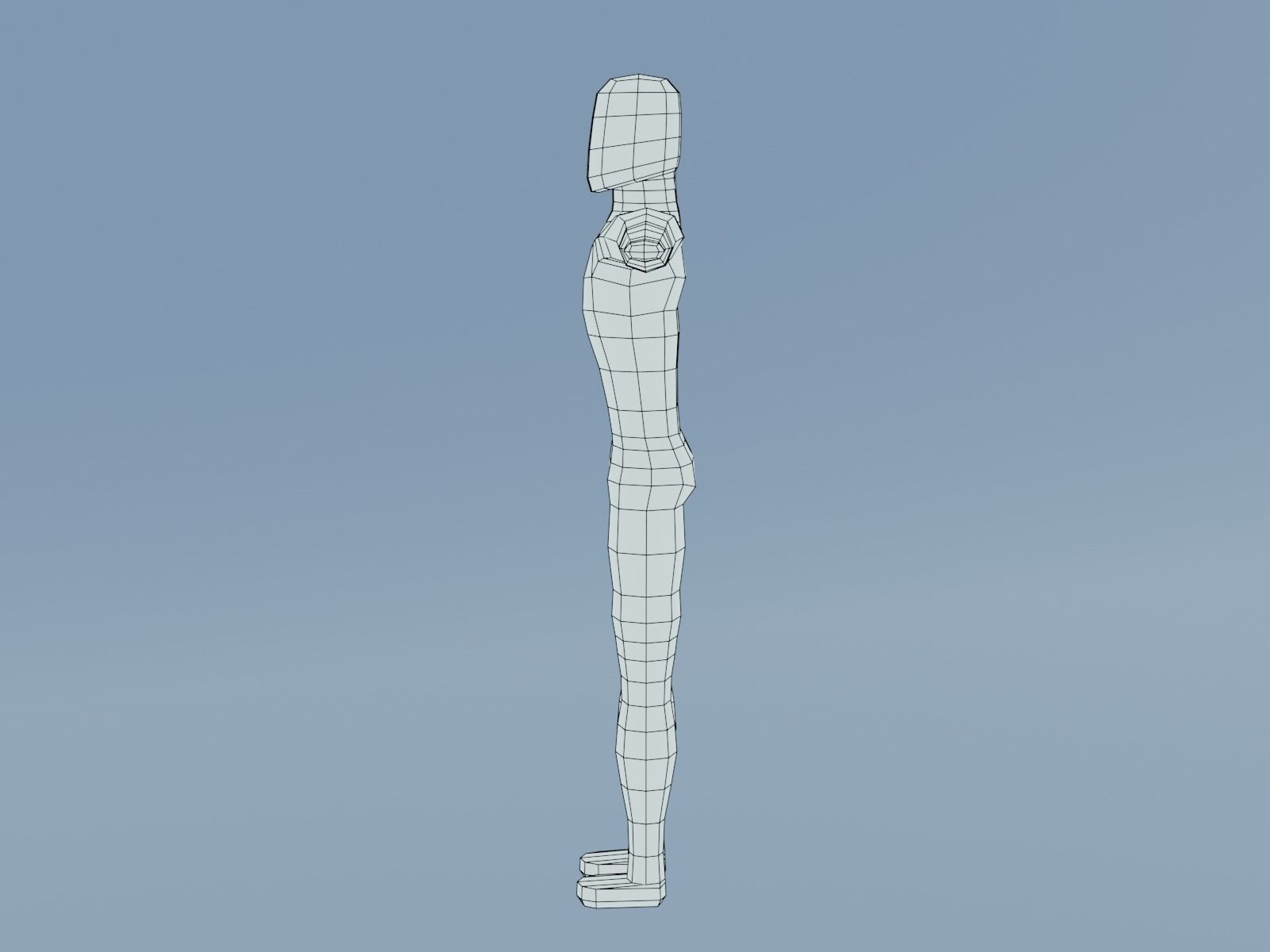 Human mannequin Low-poly 3D model_4