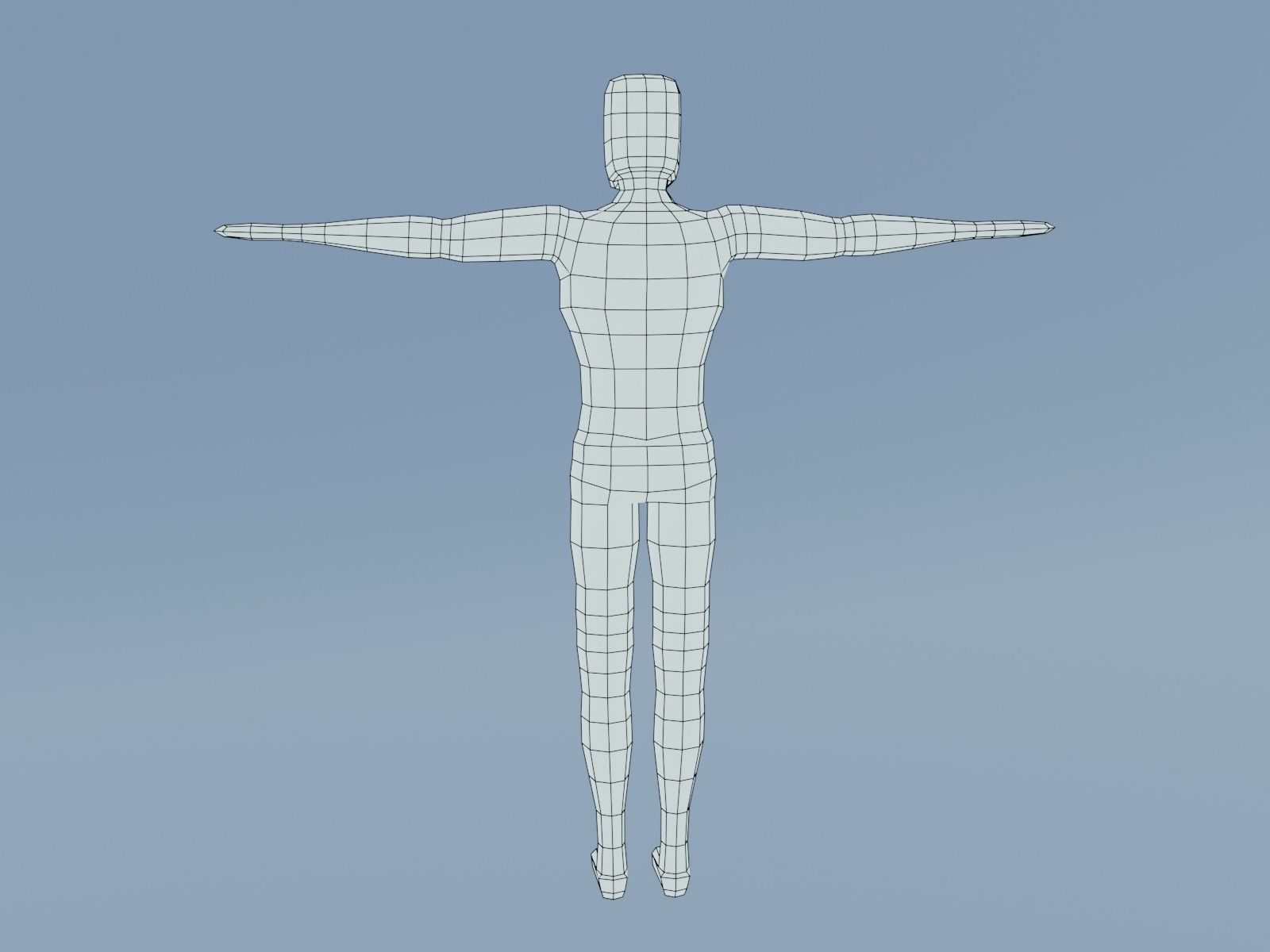 Human mannequin Low-poly 3D model_3