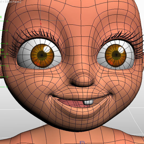 Pirate baby Cartoon Rigged  3D model_8